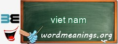 WordMeaning blackboard for viet nam